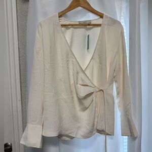 Women’s Cream Wrap LOFT Blouse